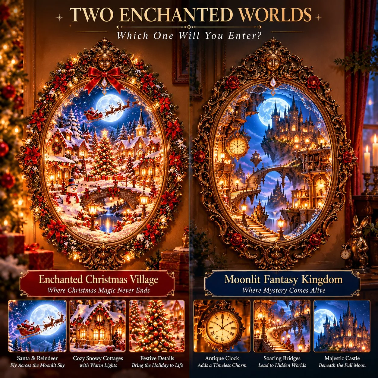 🌙 TWO ENCHANTED WORLDS. WHICH ONE WILL YOU ENTER?