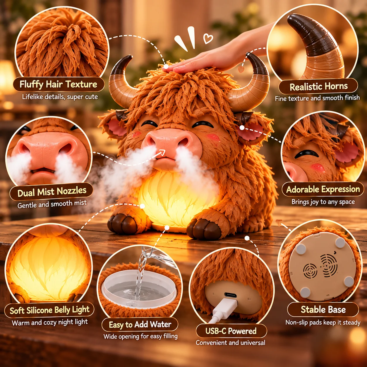 Highland Cow Huff product details