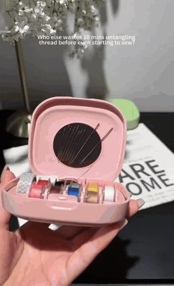 Compact portable sewing repair kit