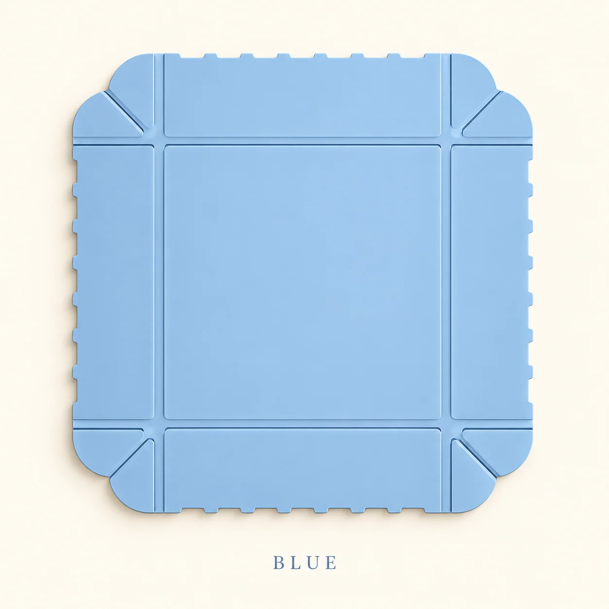 Blue folding silicone cutting mat, one piece