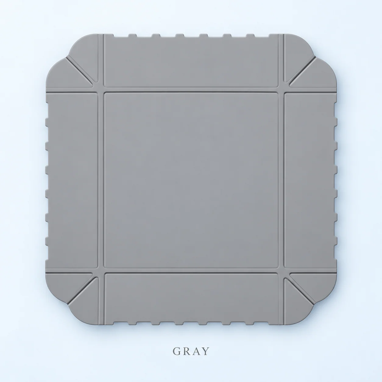 Gray folding silicone cutting mat, one piece