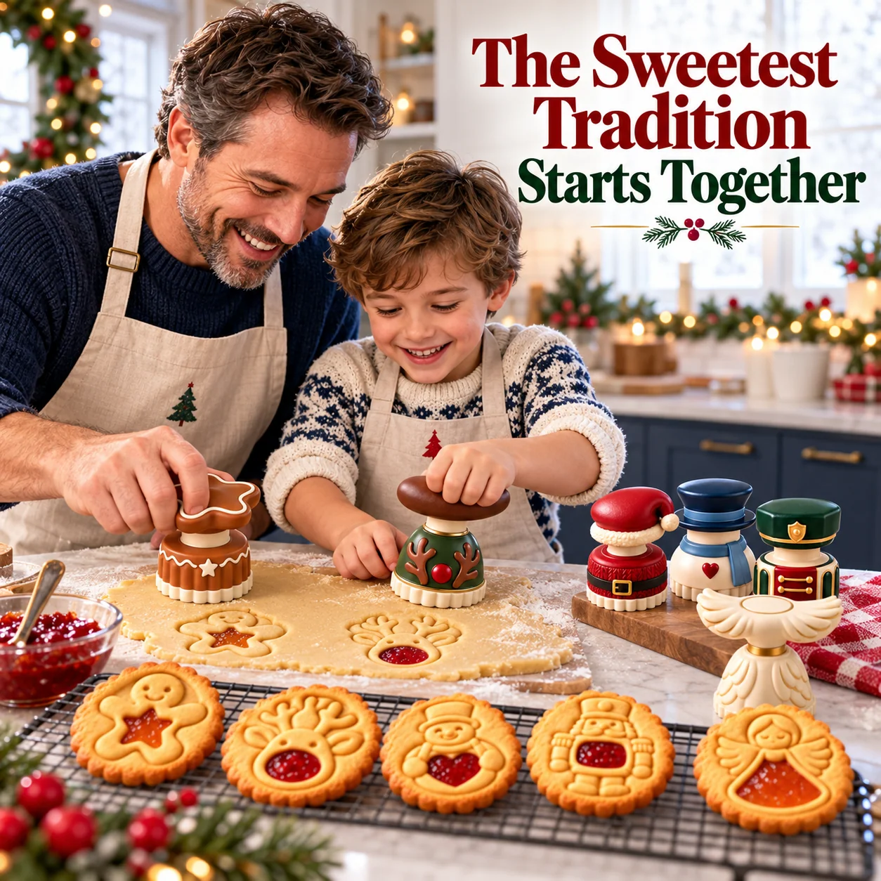 Family Christmas Cookie Baking