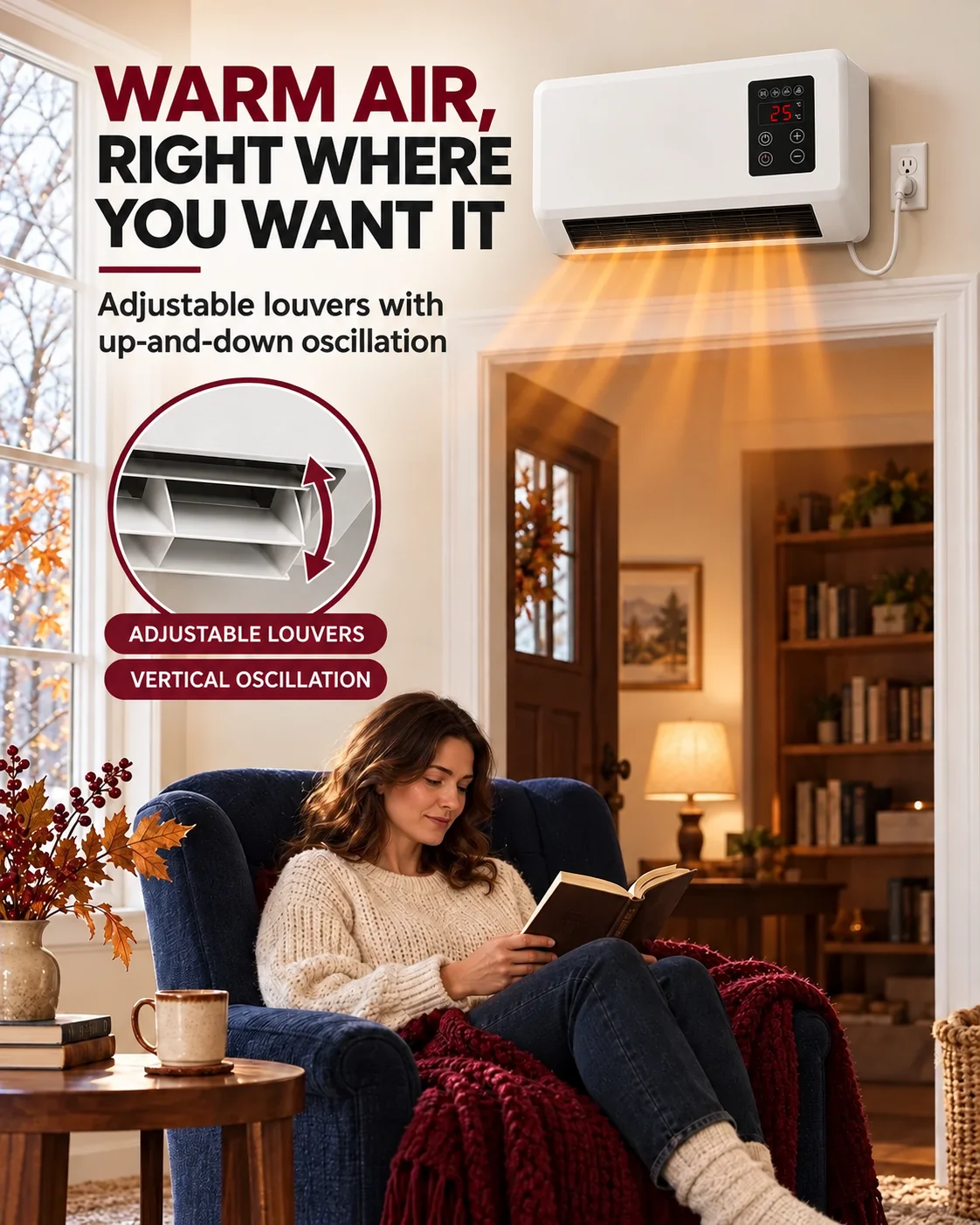 Fgorre Wall Mounted Ceramic Space Heater
