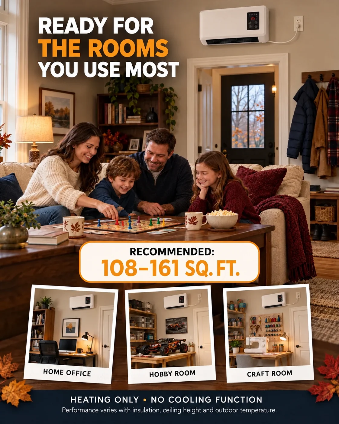 Wall Mounted Heater in Home Living Space