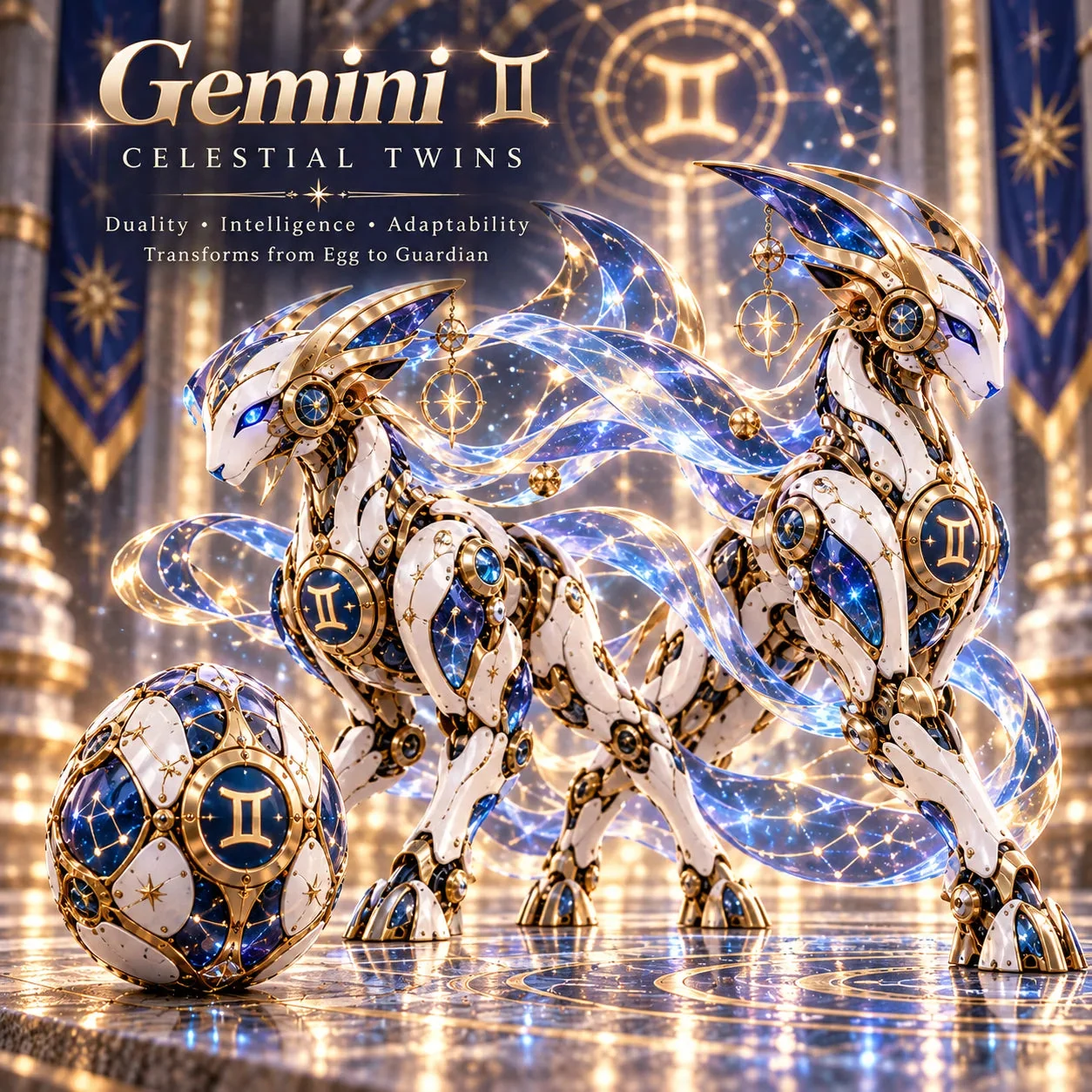 Gemini Guardian — egg and character design