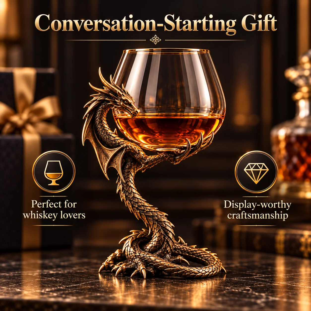 Dragon's Embrace conversation-starting fantasy drinkware gift