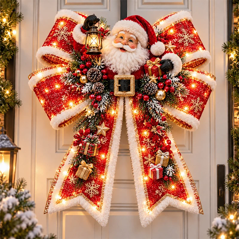Santa Christmas Magic Bow Door Hanger