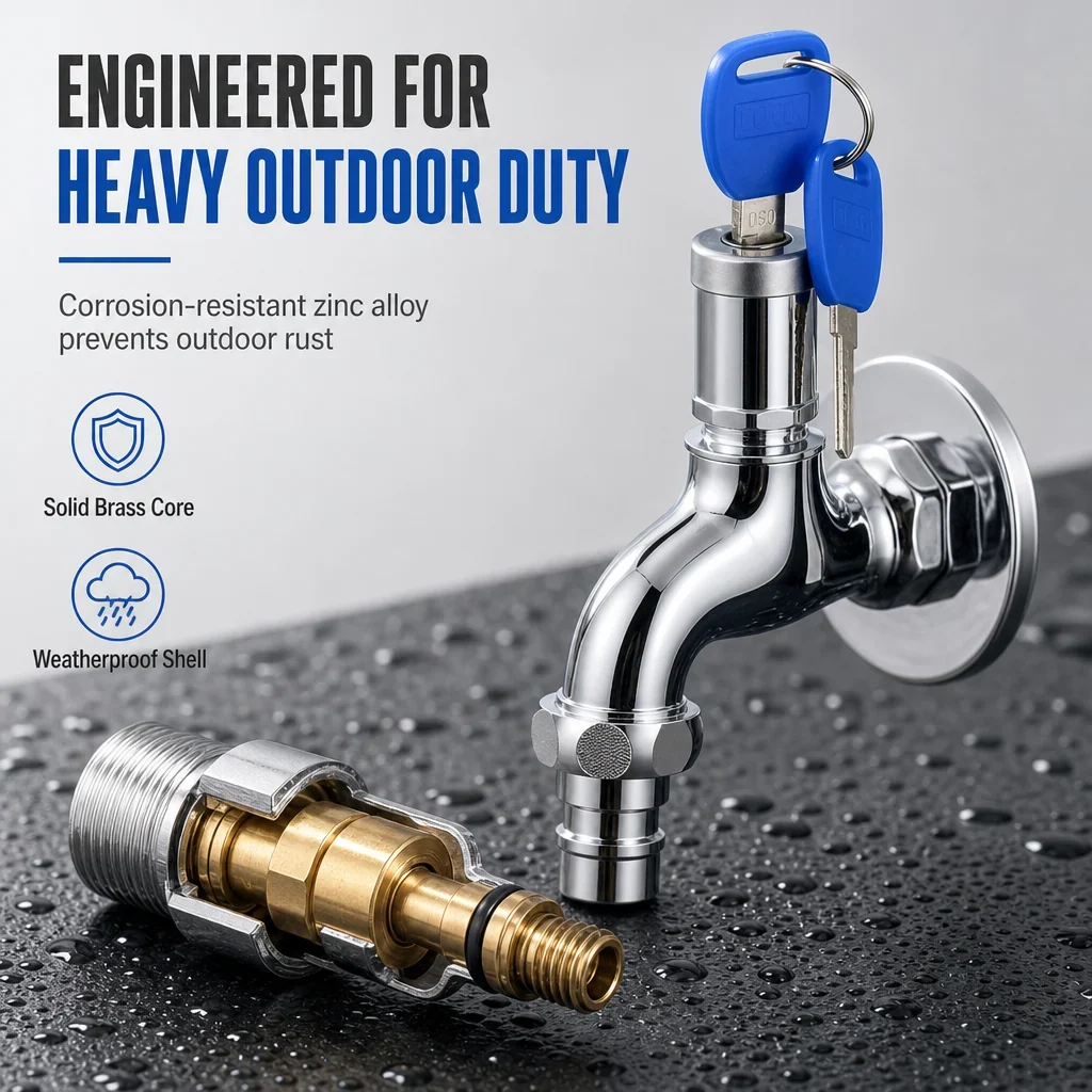Lockable Outdoor Water Faucet – product image 6