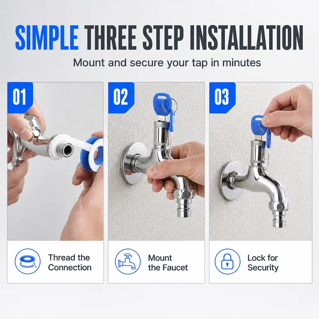 Lockable Outdoor Water Faucet – product image 7