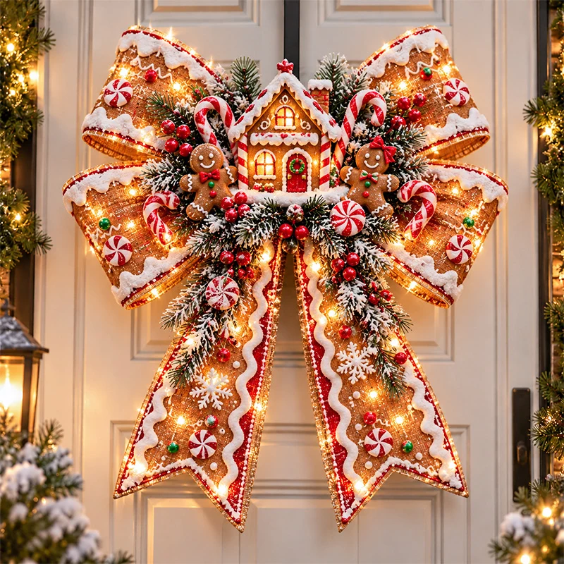 Gingerbread Christmas bow