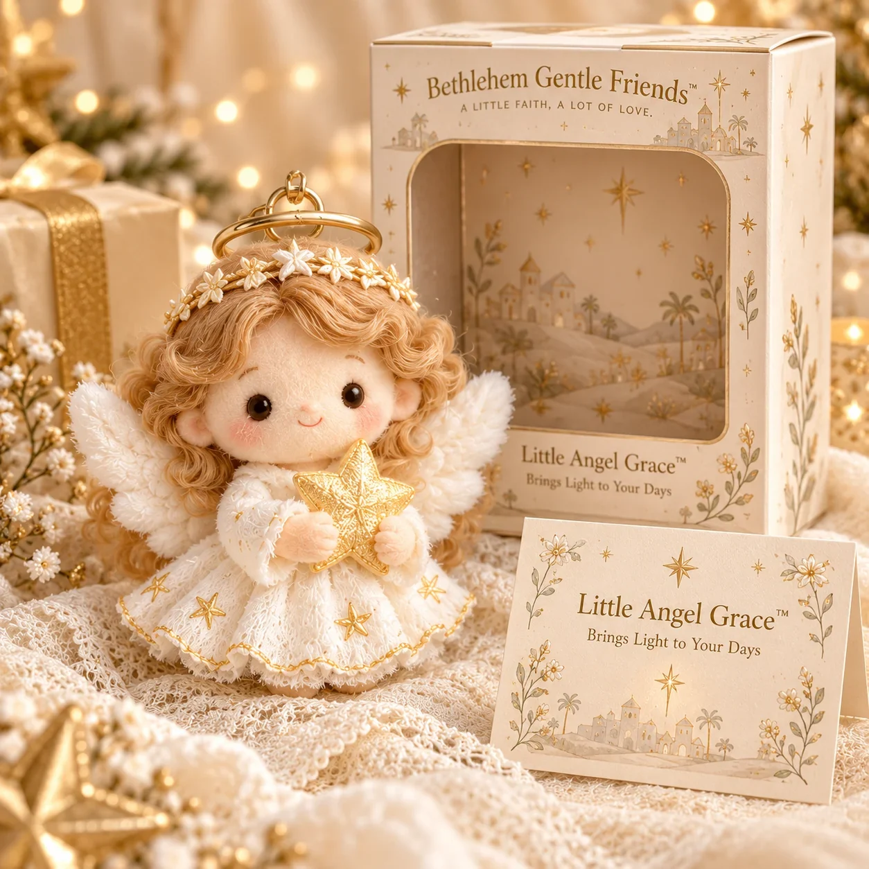 Little Angel Grace with its gift box and matching message card