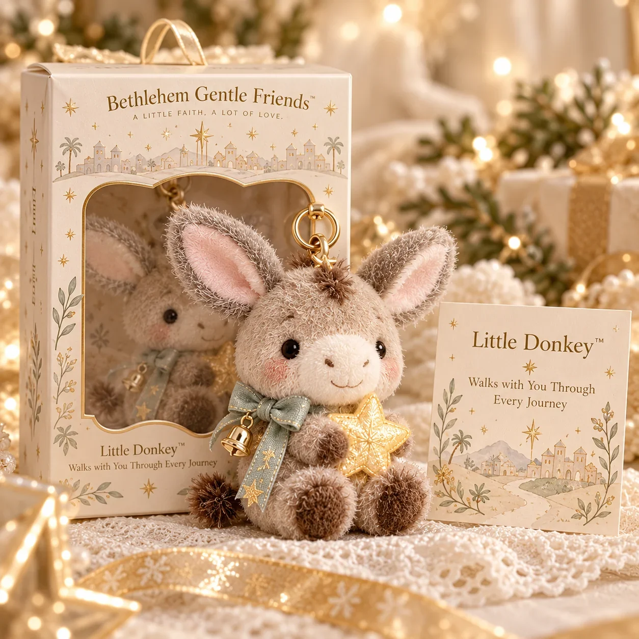 Little Donkey with its gift box and matching message card