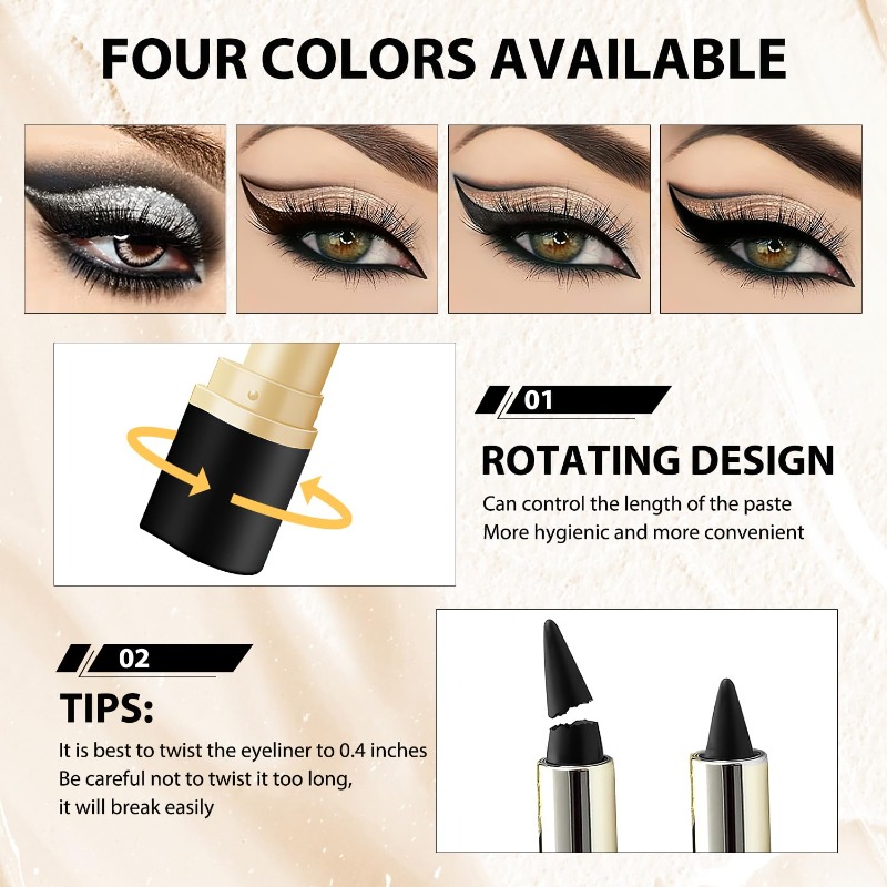 Twist-up portable gel eyeliner pen design