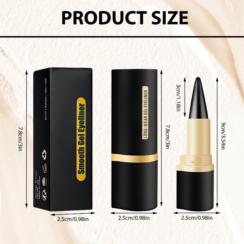 Creamy gel eyeliner formula and smooth color application