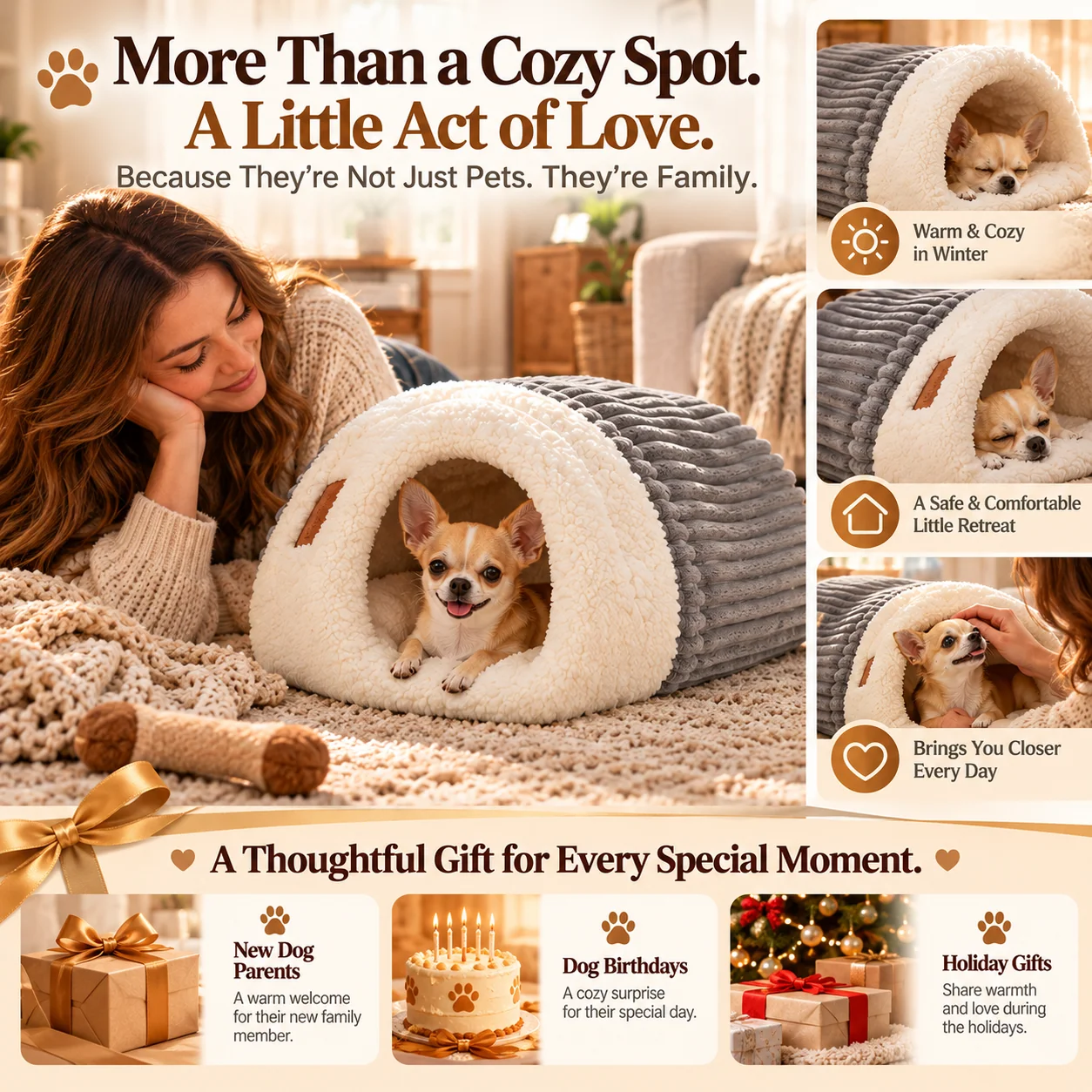 A thoughtful cozy gift for a beloved dog