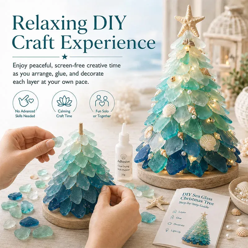 DIY 3D Sea Glass Art Kit – 11 Designs – Dimensional Glass-Look Texture