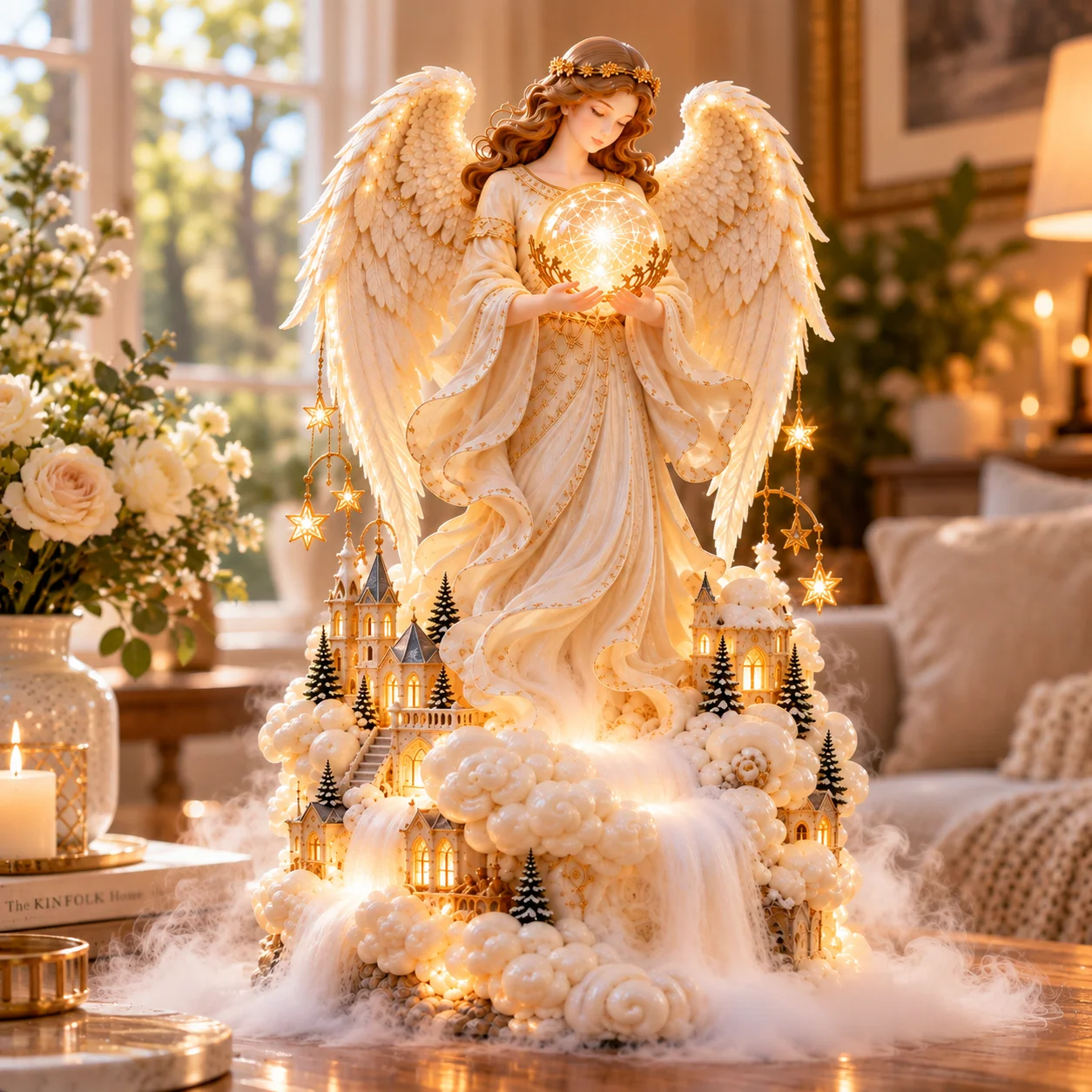 Angel mist humidifier creating a cloud-inspired atmosphere