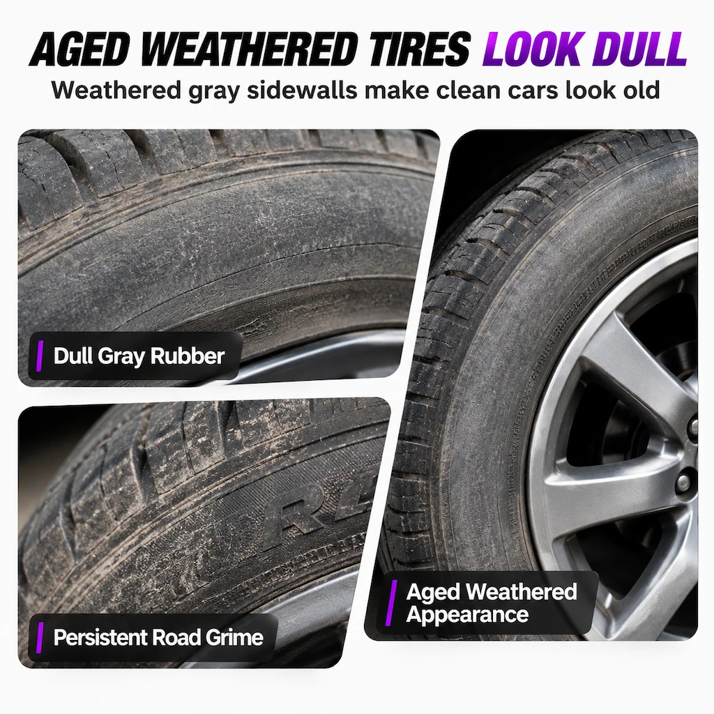 🚗 Tire & Black Trim Shine Gel