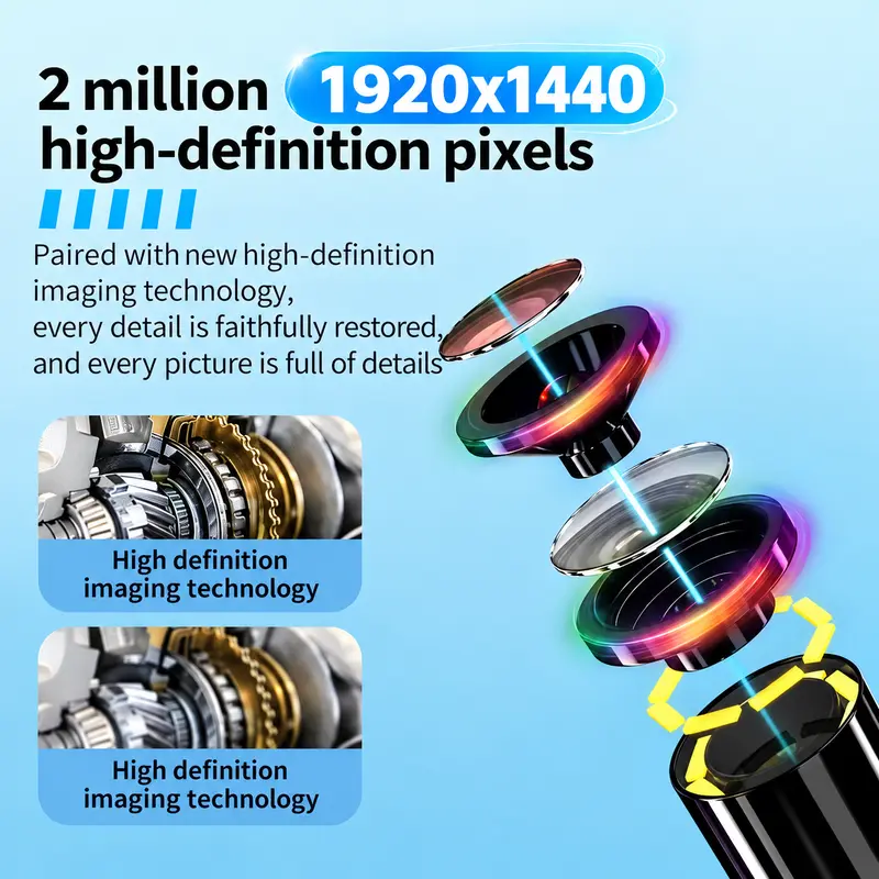 Endoscope camera HD imaging and 1920 by 1440 image resolution information