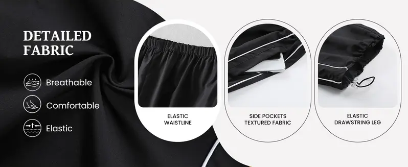 Adjustable Hem Wide Leg Joggers