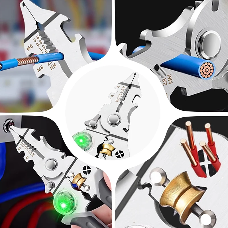 10-in-1 multi-functional wire stripper scissors