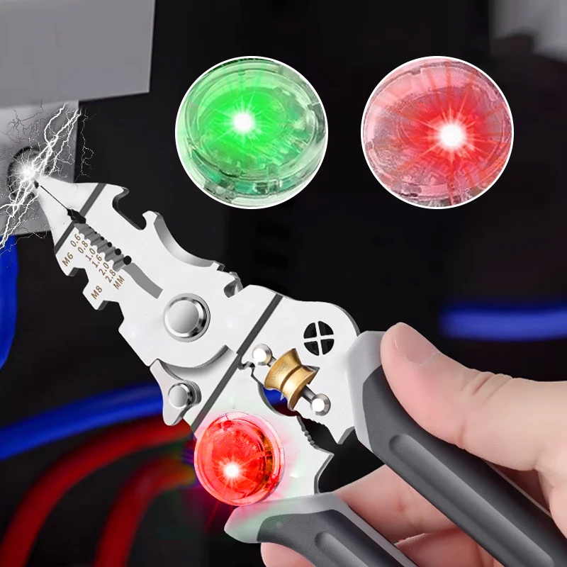 Wire stripper electrical testing function