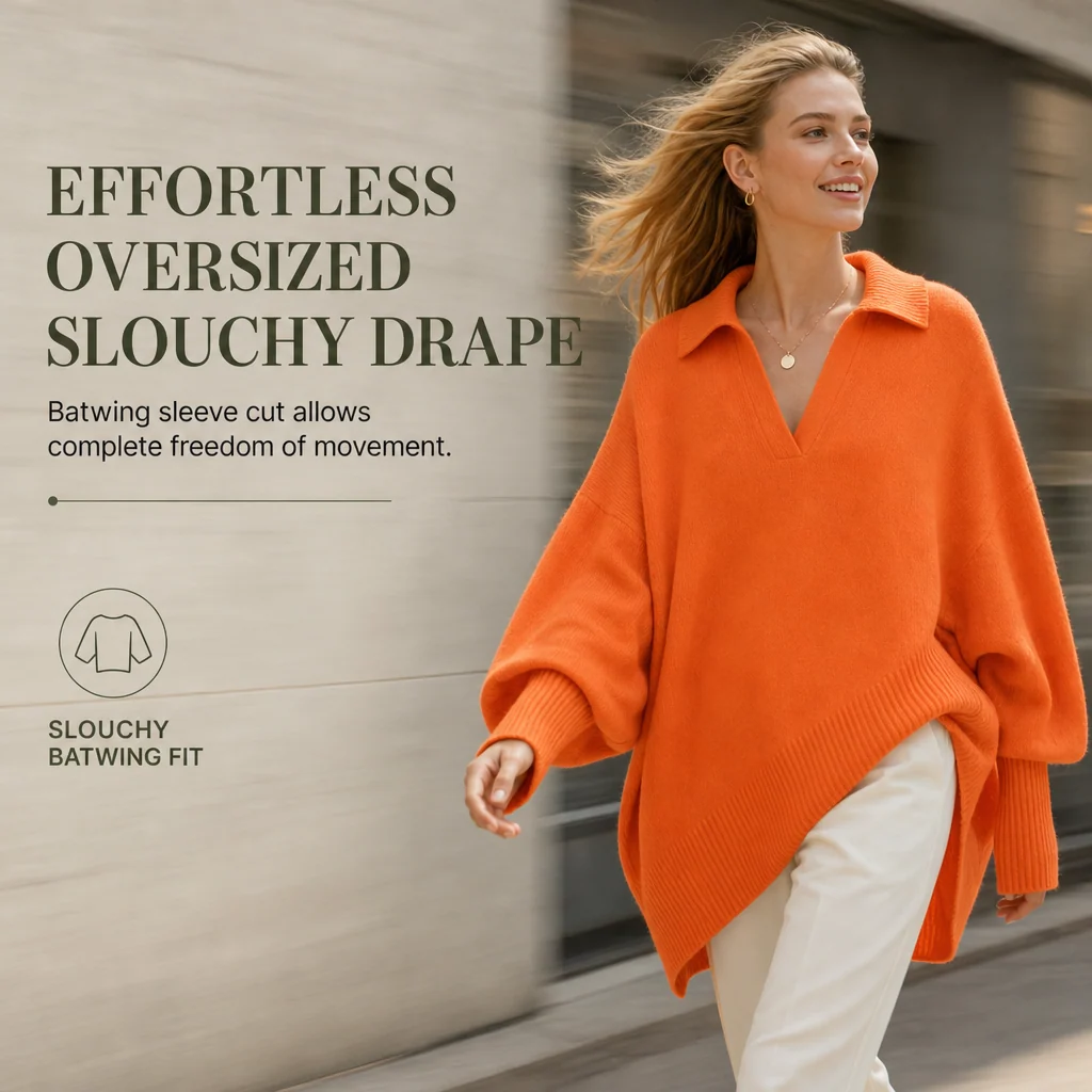 Relaxed oversized sweater fit