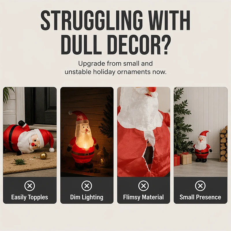 Large inflatable Santa outdoor Christmas decoration