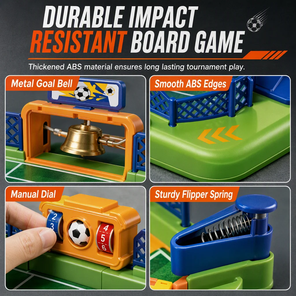 Tabletop soccer game construction