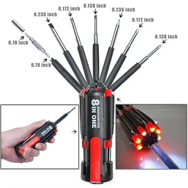 8 in 1 Screwdriver Multi Tool
