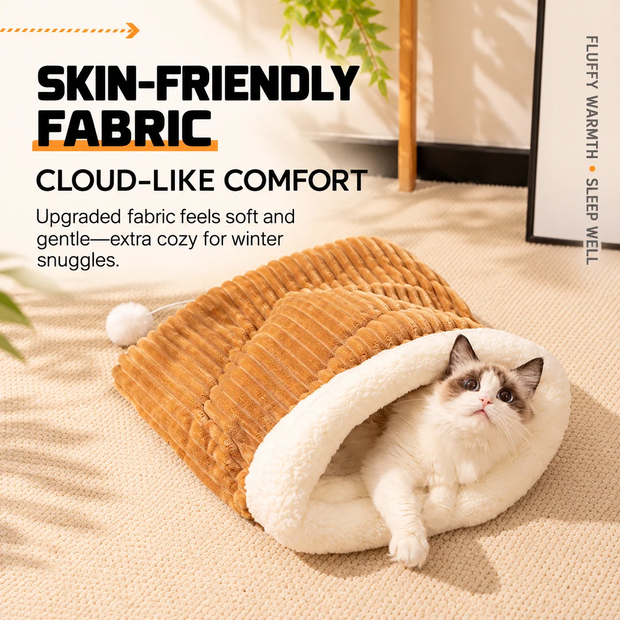 Pet sleeping bag material details