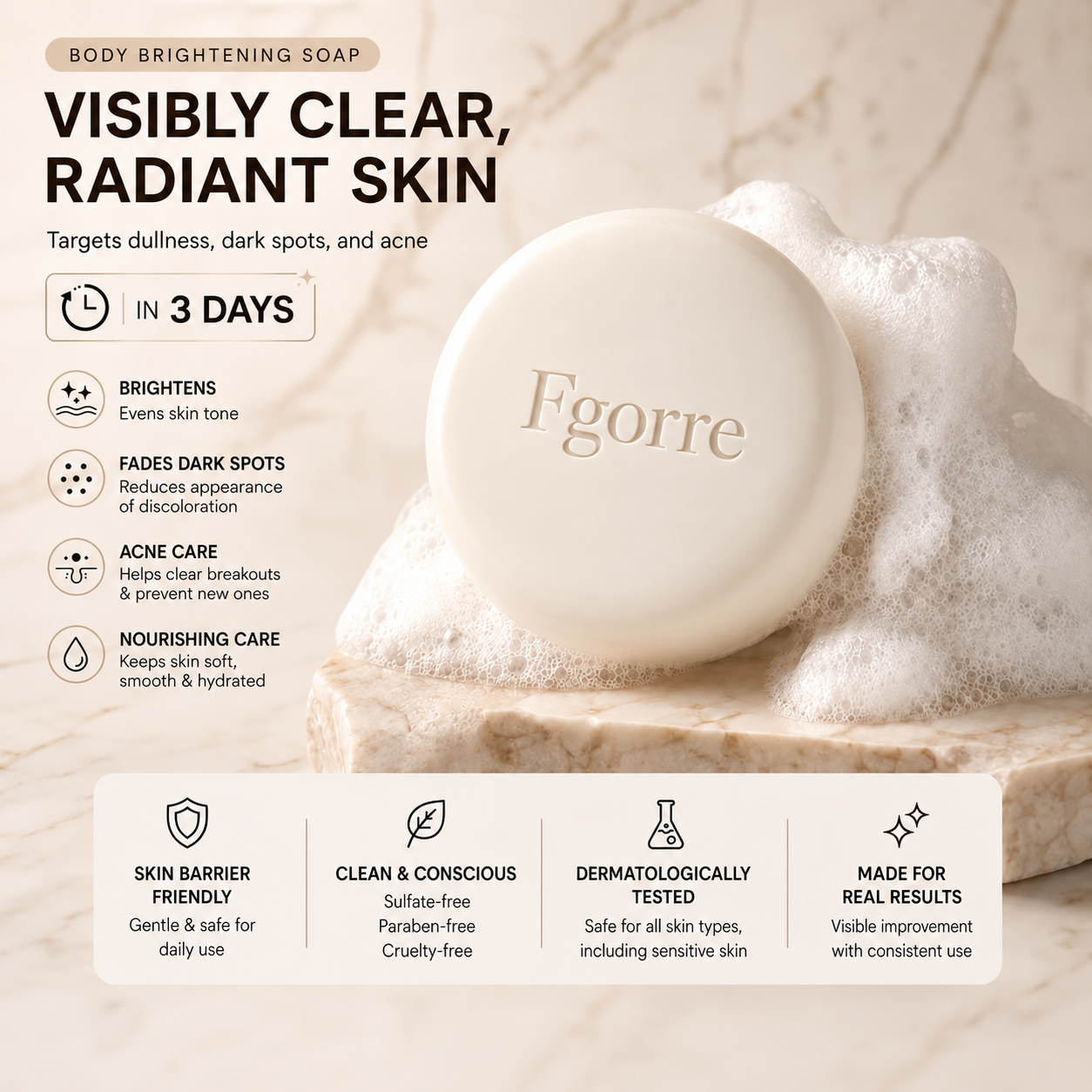 Fgorre Niacinamide Skin Soap – product detail 2