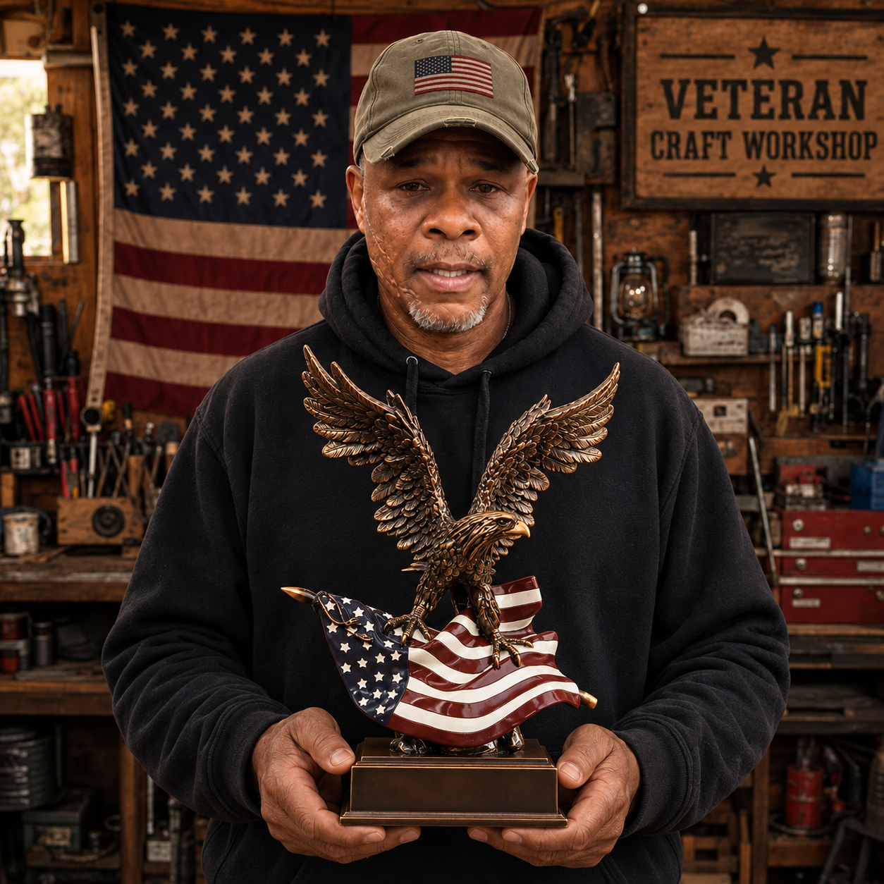 Patriotic Eagle in the Workshop.png