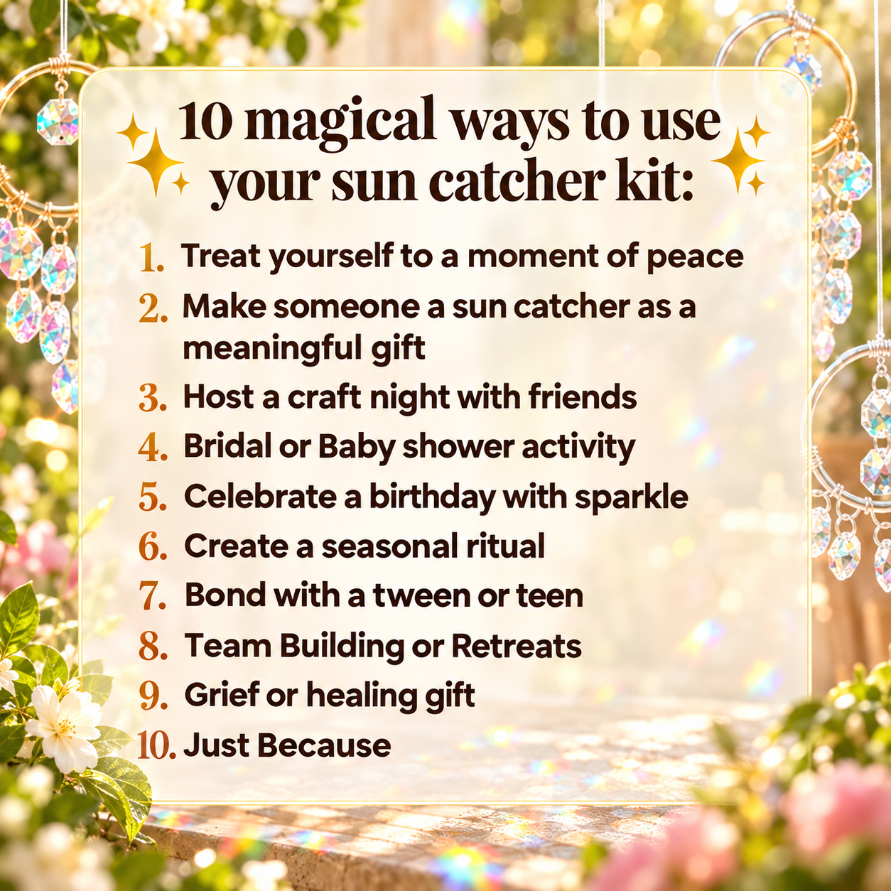DIY suncatcher kit inspiration and creative uses