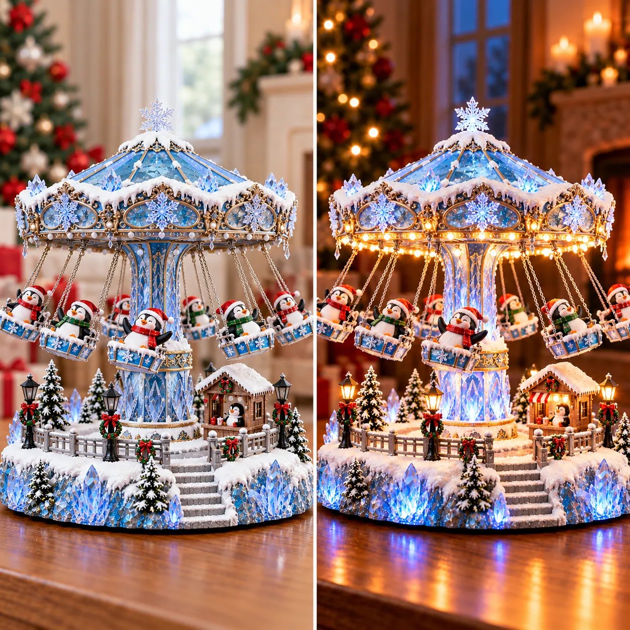 🎄 Weihnachtsangebot_ 49 _ Rabatt! 🐧 Pinguin-Winterschaukel-Karneval – Leuchtende, drehbare Weihnachtsdekorati (4).jpg
