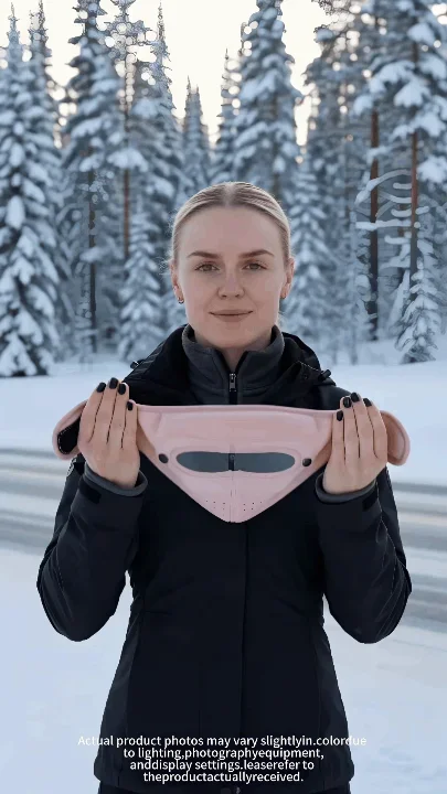 Winter fleece face mask with detachable clear wind shield