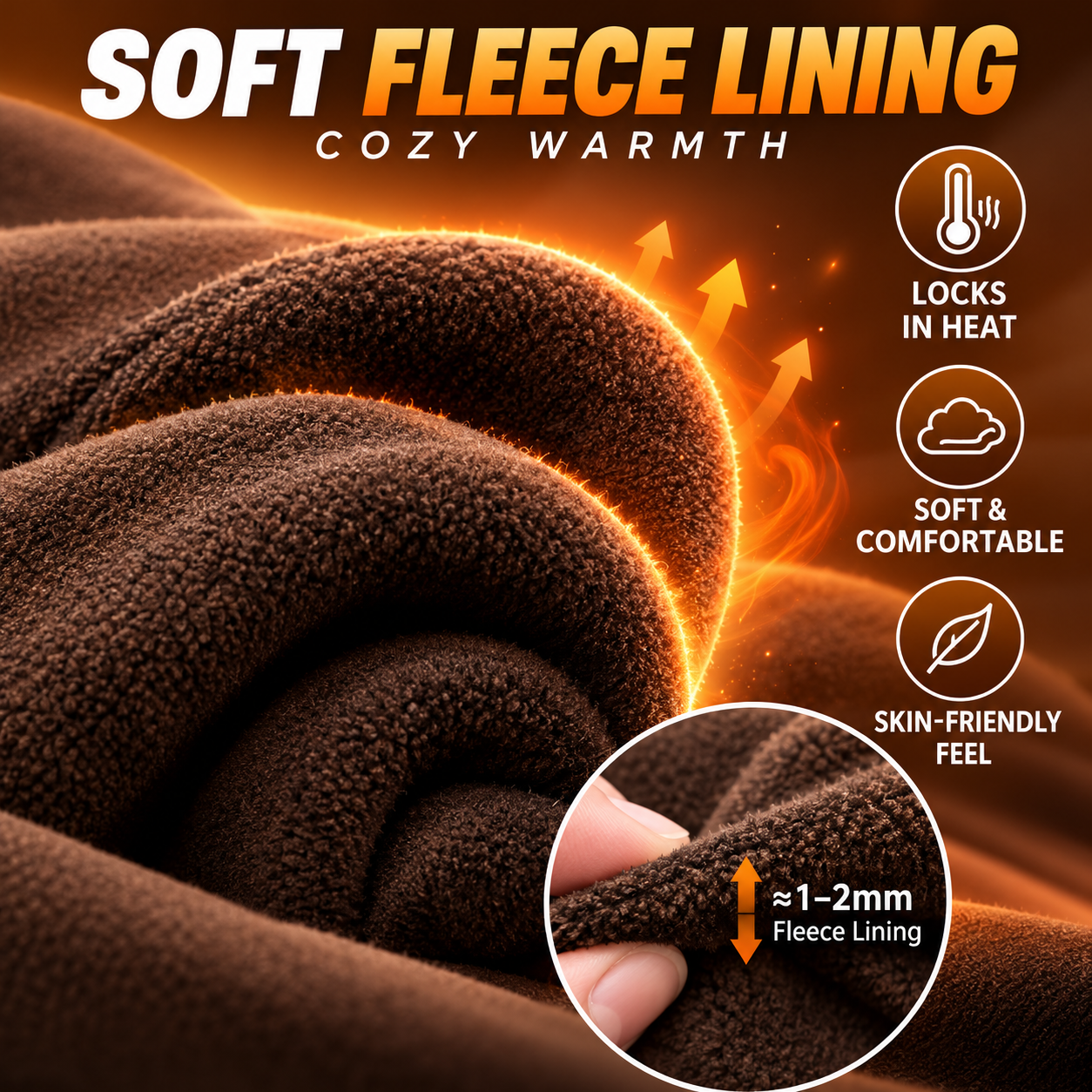 Soft fleece lining inside women's winter flare leggings