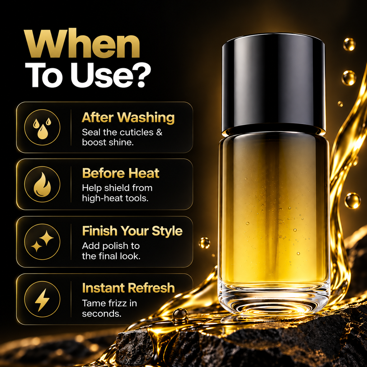 When to use lightweight hair elixir
