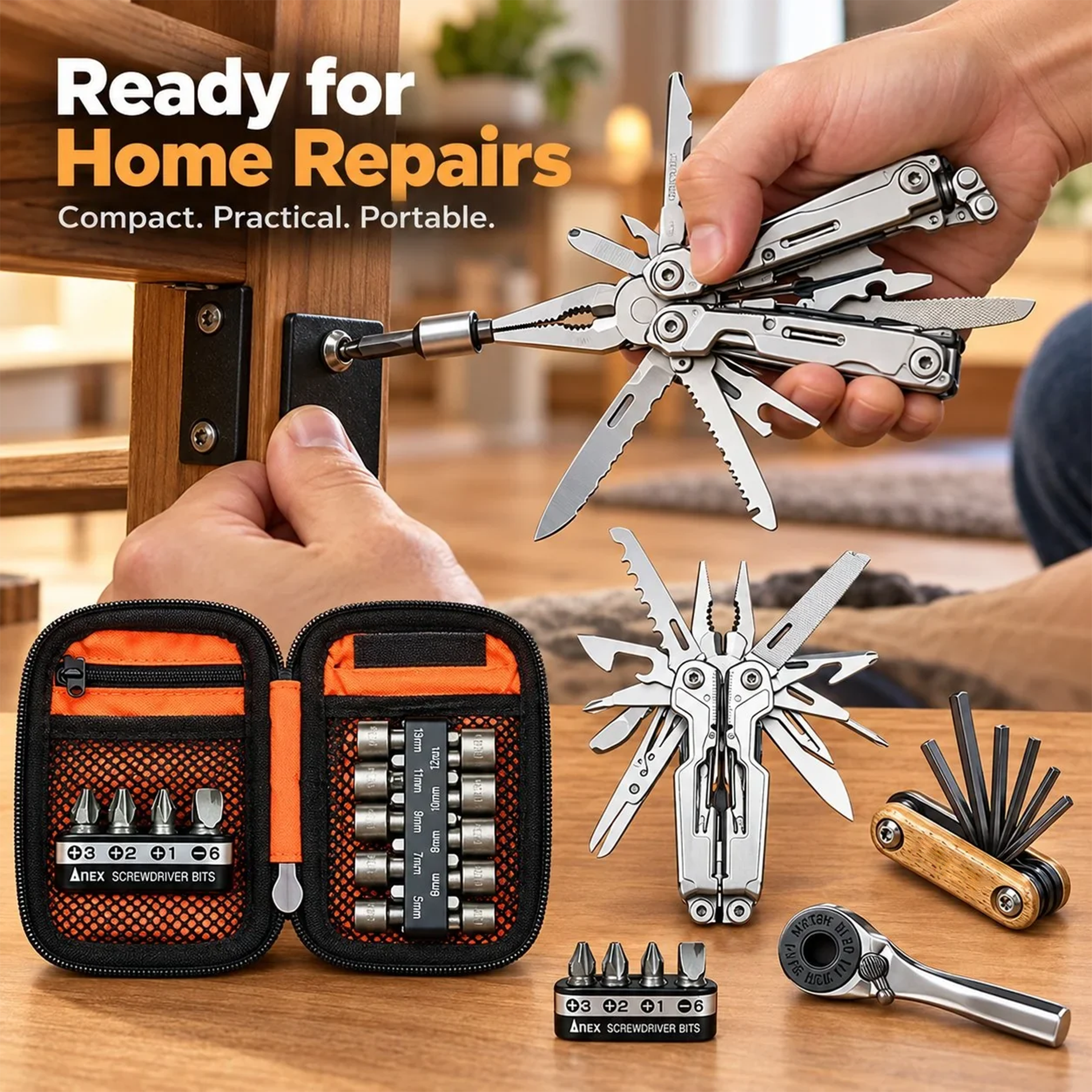 Vilyro portable zipper tool organizer pouch