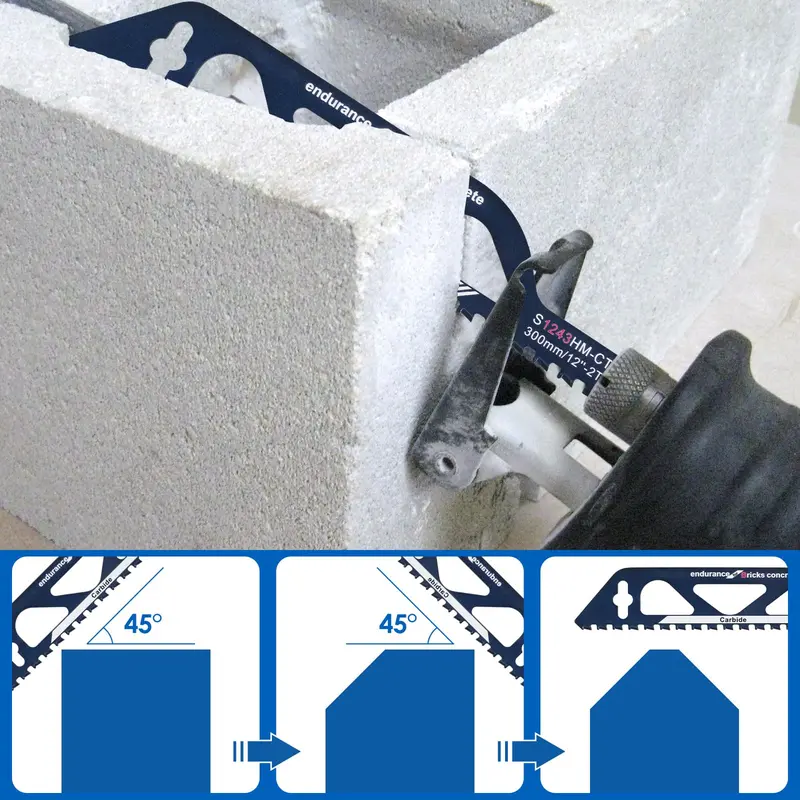 Source product demonstration of trimming a suitable masonry block