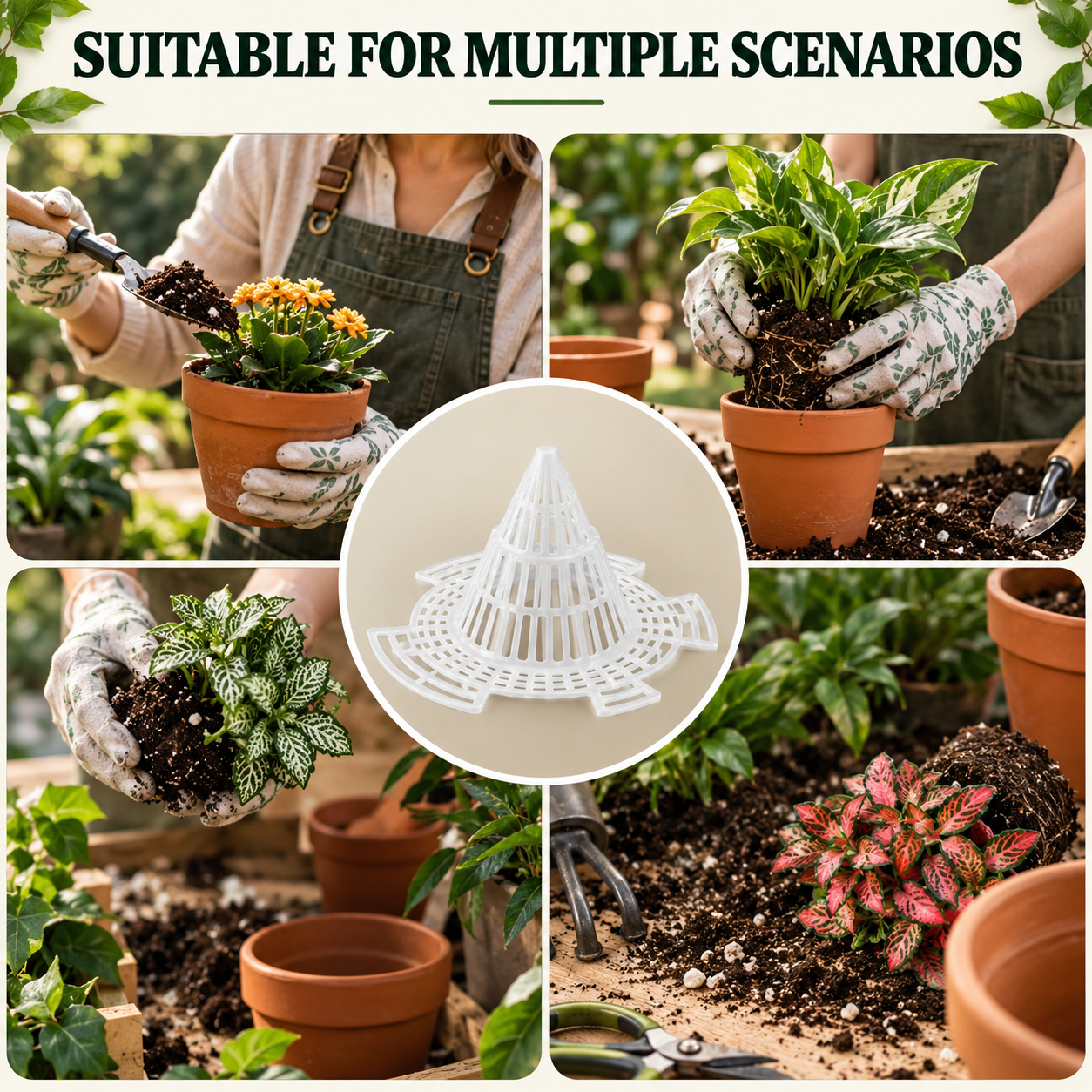 Ways to use drainage mesh inserts for indoor and outdoor potted plants