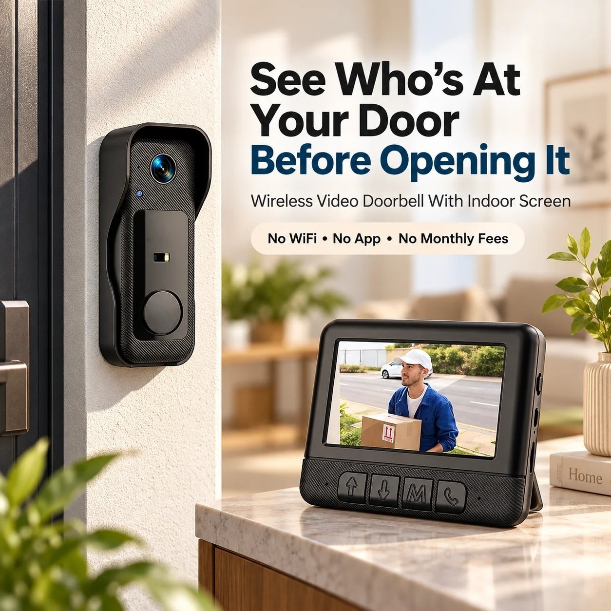 🚪 Wireless Video Doorbell Camera With Indoor Screen – See Who’s At Your Door Before Opening It.jpg